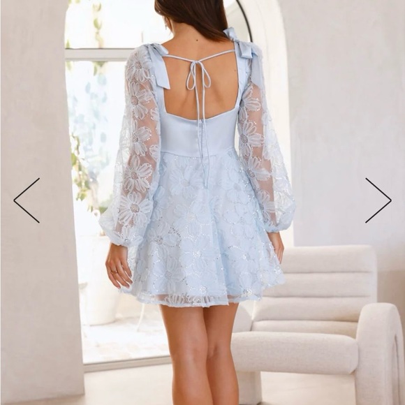 Hello Molly Light Blue Dress XS - Picture 3 of 10